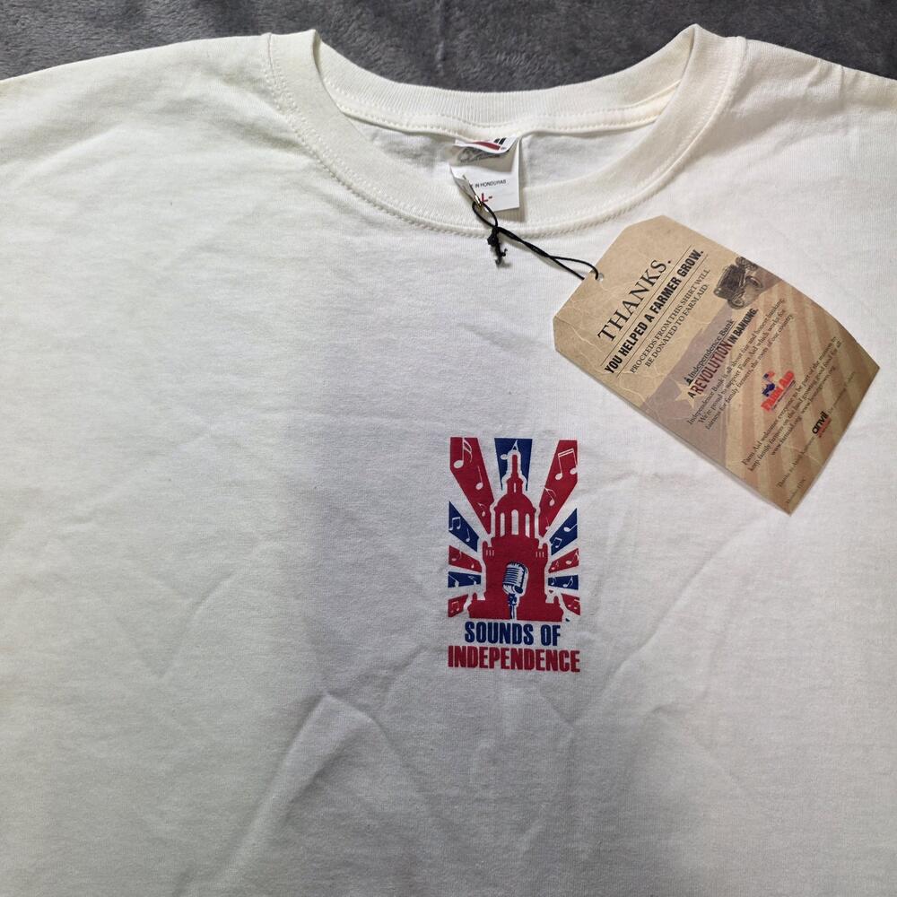 Anvil Shirt Mens Large White John Mellencamp Farm Aid 2012 Bowling Green KY